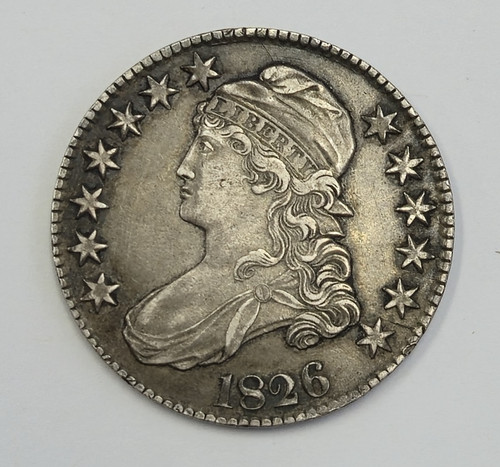 1826 capped bust half dollar - capped,